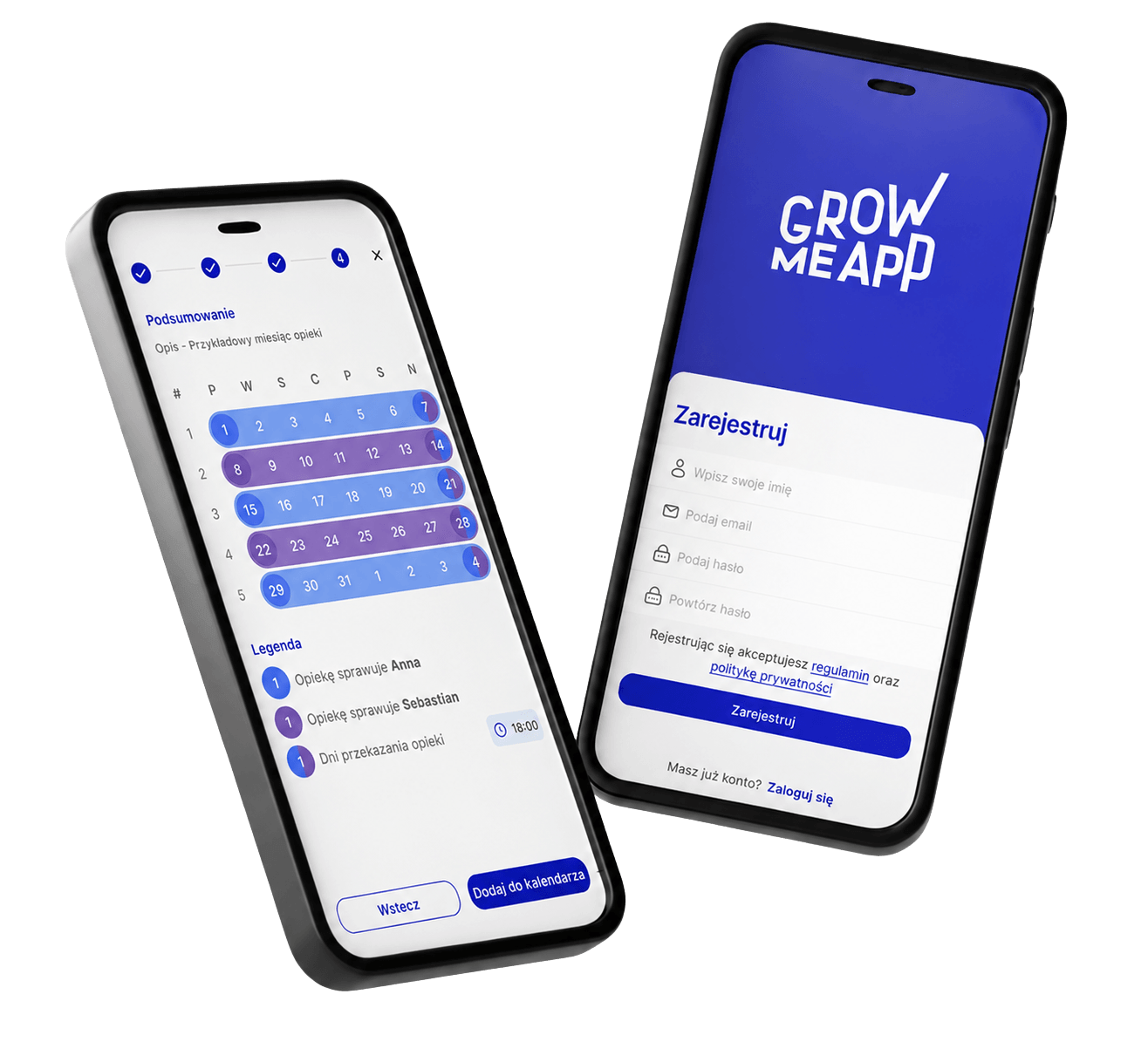 Grow Me App - aplikacja do organizowania opieki naprzemiennej